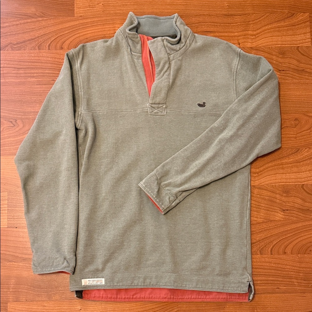 Southern Marsh Gray and Red Pullover Sweatshirt